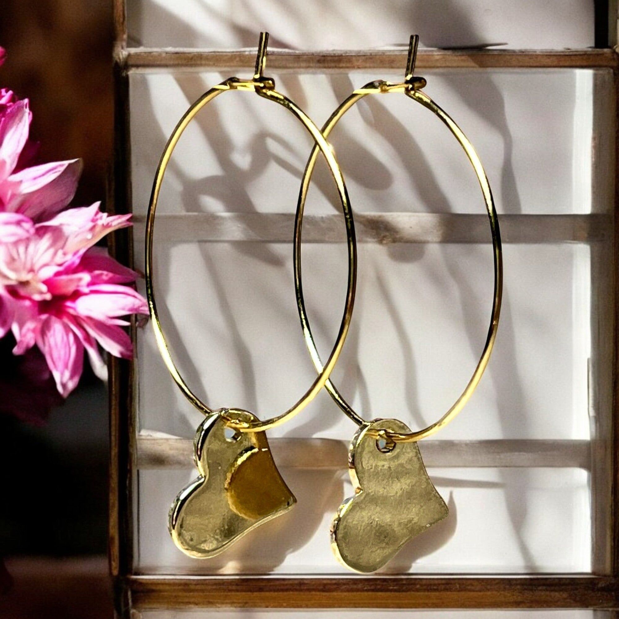 Orecchini "MIREILLE" con ciondoli placcati oro