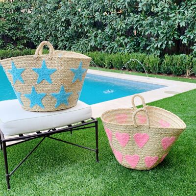 🌟 Jumbo Star Basket – Handwoven Storage & Oversized Tote from Morocco