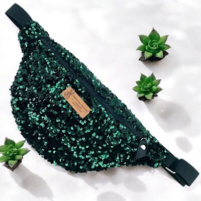 Marsupio "Sequin" verde