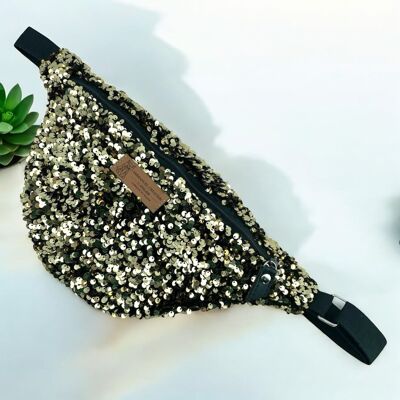 Sac banane, "Sequin" doré