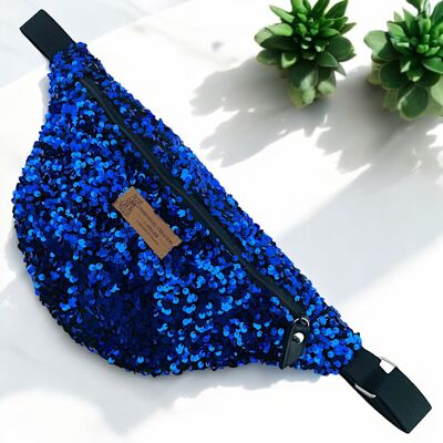 Sac banane, "Sequin" bleu