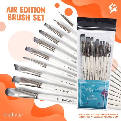 AIR EDITION PAINT BRUSH SET (10 Premium Paint Brushes)
