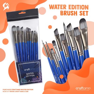 WATER EDITION PAINT BRUSH SET (10 Premium Paint Brushes)