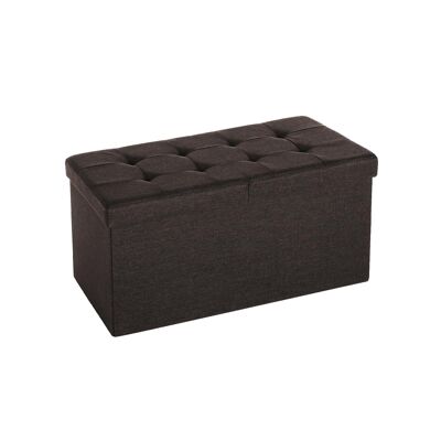 Cofre de asiento marrón chocolate de 80 L 76 x 38 x 38 cm (An x Al x Pr)