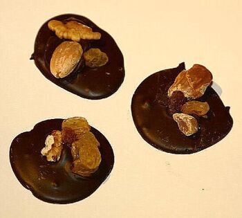 Palets mendiants chocolat noir BIO, 150g 3