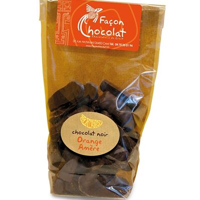 Dark chocolate bite with orange, organic and vegan, 140g
