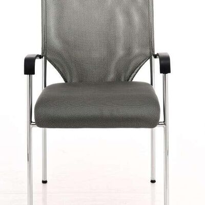 Chaise visiteur Cuba Grey 56x46x83 Gris Matériau Métal chromé