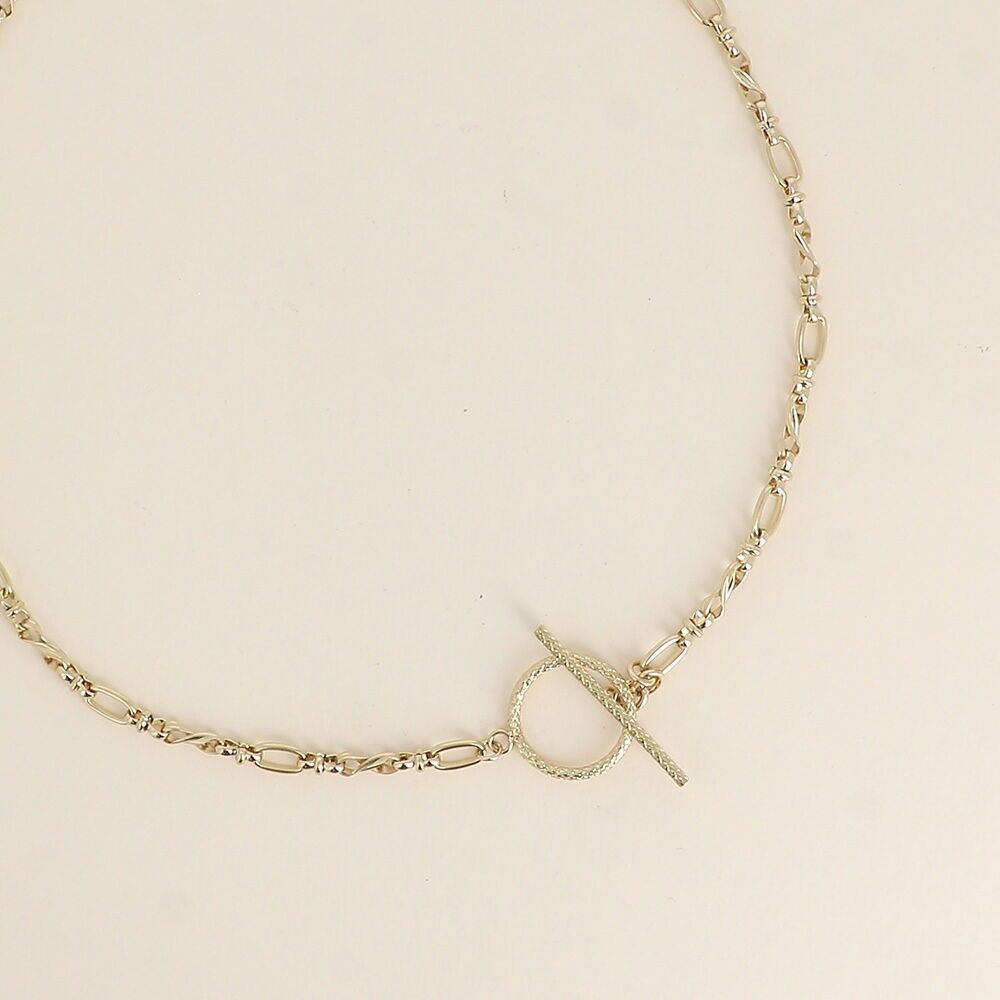 Halskette – Mehrringnetz und Diamantstab- und Ringverschluss