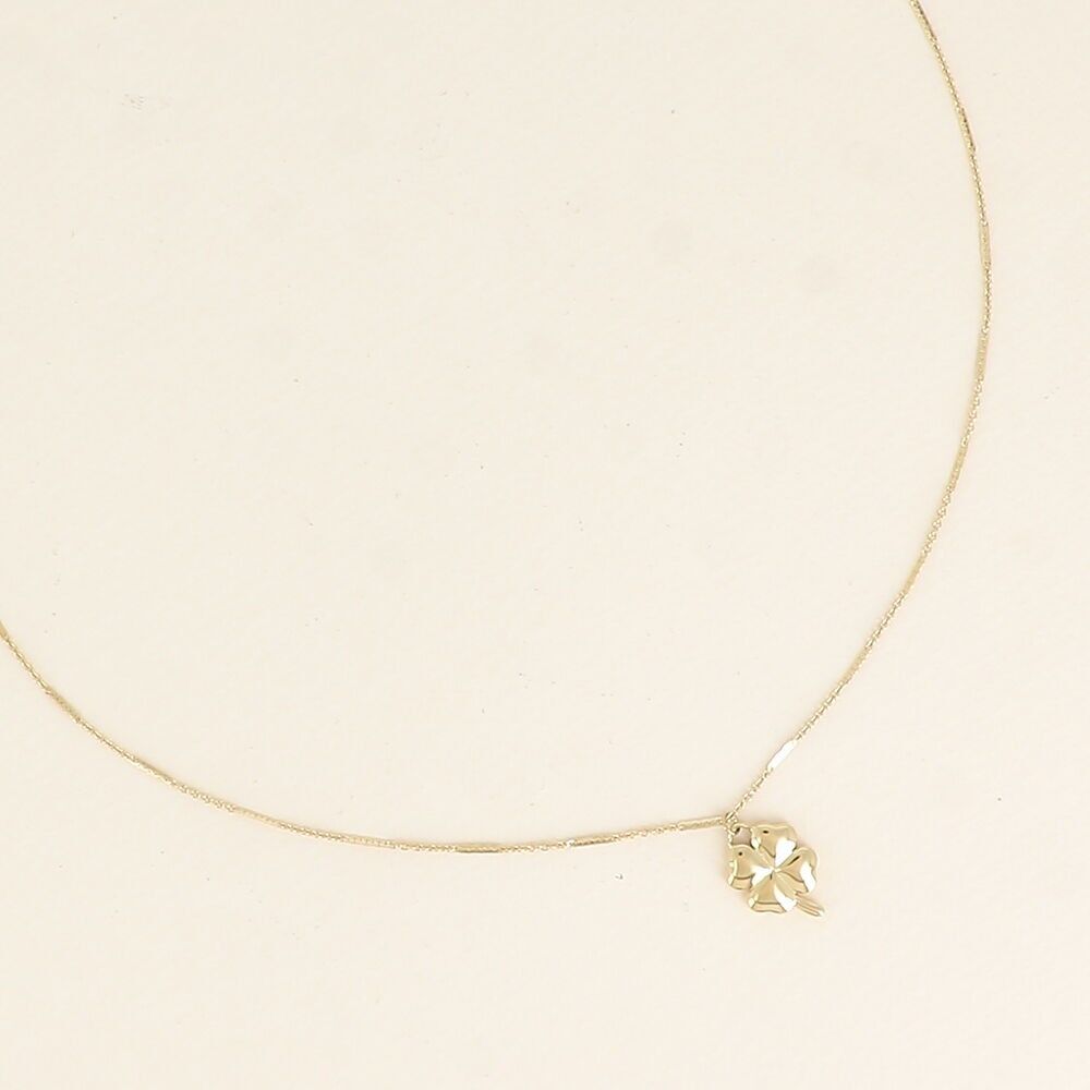 Halskette - Kleeblatt-Anhänger