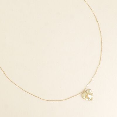 Collier - pendentif coeur texturé