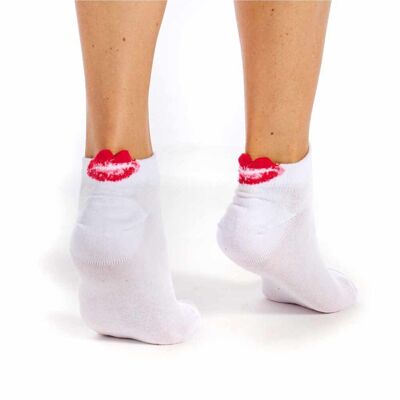 Socquette blanche languette bouche 36/41.