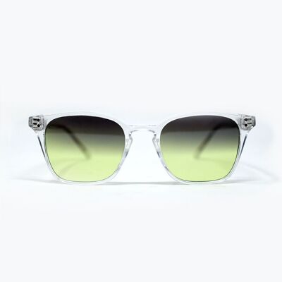 Gafas de sol con degradado transparente y lentes de atardecer