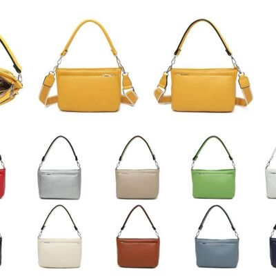 Bolso de Mano Sintético con Bolsillos Exteriores. Promo