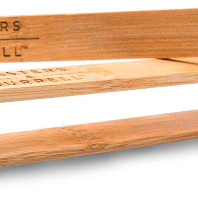 Pinzas magnéticas de bambú para tostadora. Pinzas de cocina para sujetar tostadas con imán fuerte para sujetarlas fácilmente a la tostadora. 22 cm x 2 cm. Juego de 2.