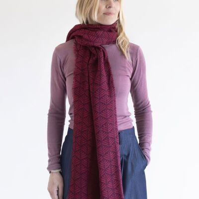 Bufanda de lana LOLA – rojo vino
