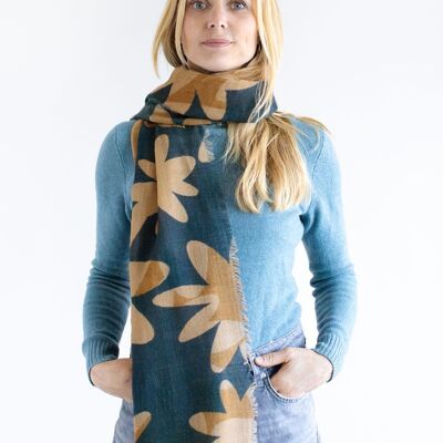 Wool scarf KARI – blue