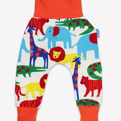 Pantaloni da yoga con stampa safari organica