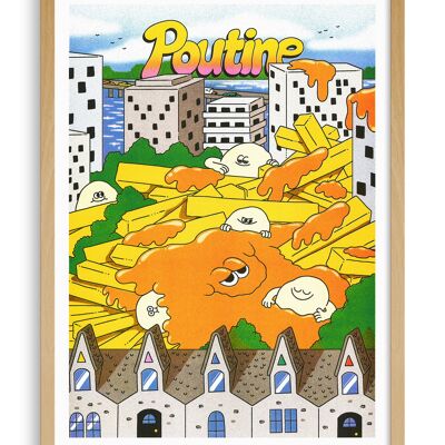 Affiche A3 - Poutine à Montréal - Lauren Martin