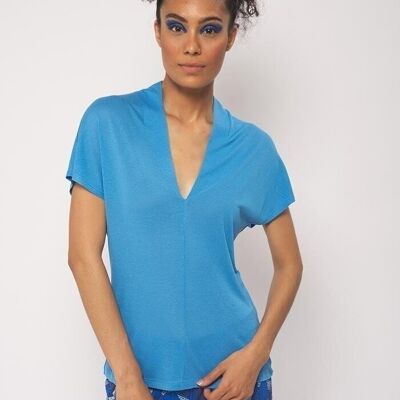 Top fluide bleu