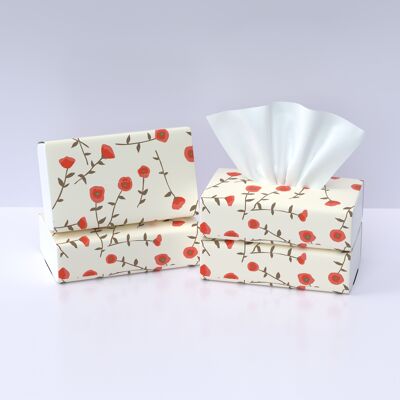 Pañuelos desechables L&L con palma - 3 capas, 130 unidades en caja (paquete de 24)