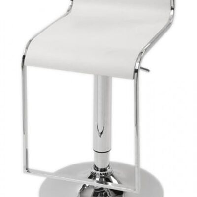 Sgabello da bar Venice bianco 47x36x81 bianco Legno Metallo cromato