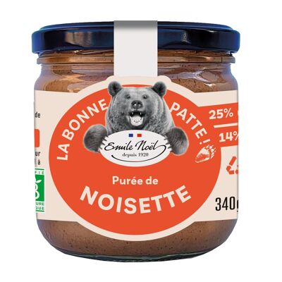 Purea di nocciole biologica in barattolo di vetro 340 gr