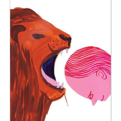 Postal artística A6 divertida de David Shrigley: Los hombres son tontos