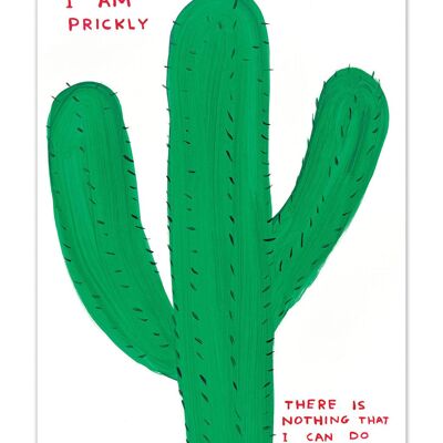 Postal artística A6 divertida de David Shrigley: Soy espinoso