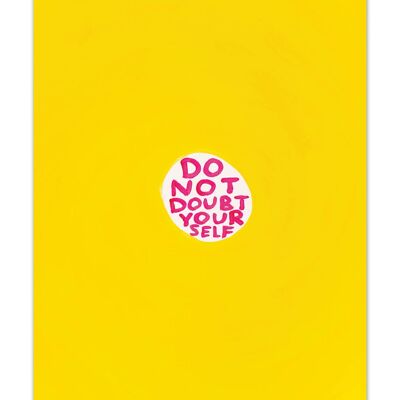 Carte postale humoristique A6 de David Shrigley : Doutez de vous-même