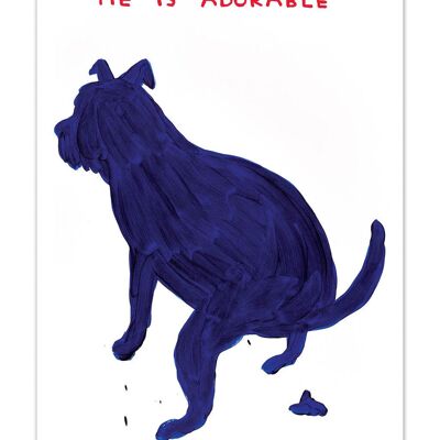 Divertida postal artística A6 de David Shrigley: Es adorable