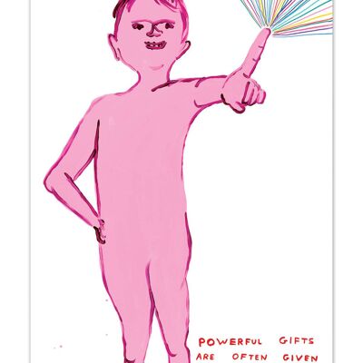 Postal artística A6 divertida de David Shrigley - Regalos poderosos