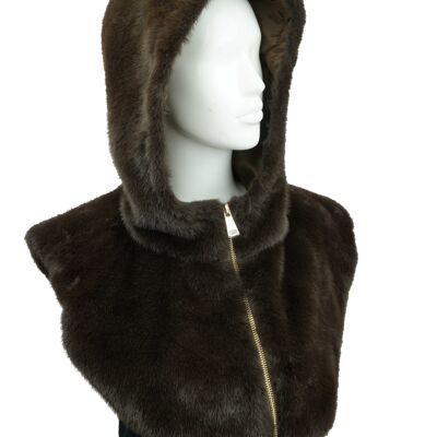 Capuche cagoule amovible en fausse fourrure YM0929