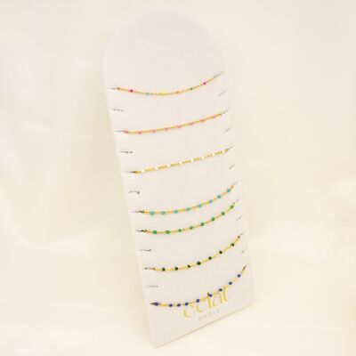 Set di 7 cavigliere in mostra