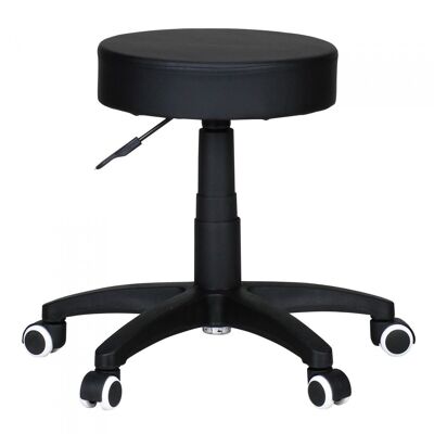 Stool design work stool artificial leather black seat stool with wheels roller stool upholstered without backrest