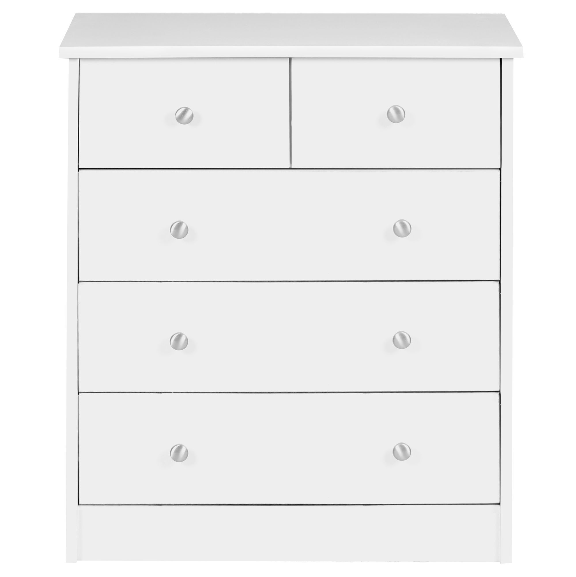 Commode design en bois 60 x 70 x 35 cm blanche avec 5 tiroirs, buffet multifonctionnel juste pour le hall, buffet moderne, buffet intemporel