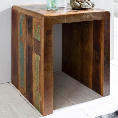 Table d'appoint Calcutta 45 x 40 x 55 cm, table basse en bois massif, table basse de salon, table de chevet chambre table de chevet shabby chic, table de chevet solide