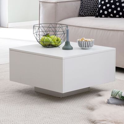 Table basse WL5.832 bois 60 x 60 x 35.aggloméré de 5 cm, table de salon table basse moderne, table d'appoint carrée blanche, table basse design table de salon, table basse blanche salon