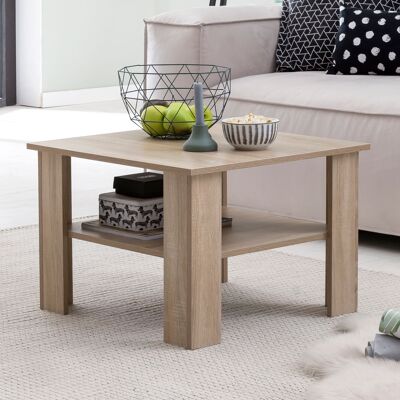 Table basse WL5.Table design en bois de chêne Sonoma 833 60x42x60 cm avec étagère, table basse, table basse, table basse, table basse, bois, table basse, table basse avec espace de rangement, table pour le salon