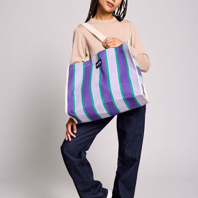Borsa a tracolla a righe viola - 10 anni