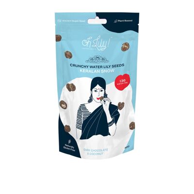 ¡Oh Lily!Snacks crujientes de chocolate negro - chocolate y coco - 30g