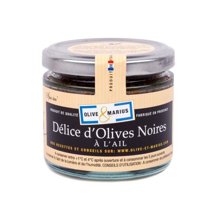 Delizia di olive nere con aglio