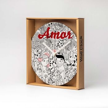 Horloge murale AMOR MDF ⌀13cm 5