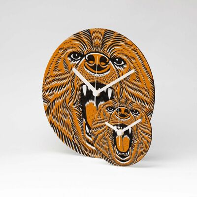Horloge murale en MDF ANGRY BEAR ⌀13cm