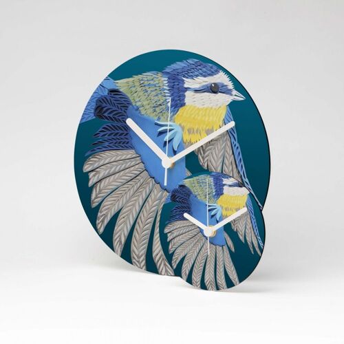 BLAUMEISE MDF Wanduhr / Wall Clock ⌀13cm