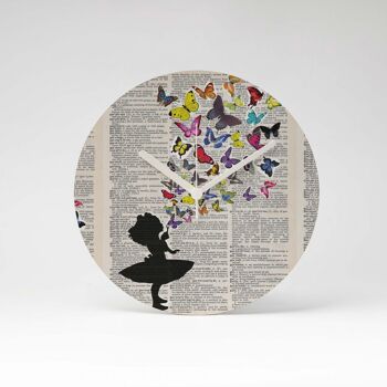 Horloge murale en MDF PAPILLONS VOLANT ⌀13cm 3