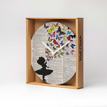 Horloge murale en MDF PAPILLONS VOLANT ⌀13cm 5