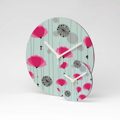 Horloge murale en MDF COQUELICOT ⌀13cm