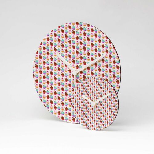 CUPCAKE MDF Wanduhr / Wall Clock ⌀13cm