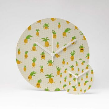 Horloge murale MDF ANANAS DANSANT ⌀13cm 4