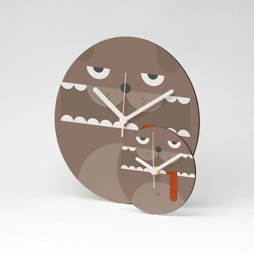 DOG MDF Wanduhr / Wall Clock ⌀13cm